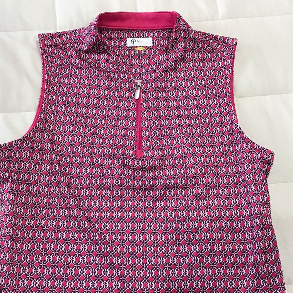 Greg Norman Collection Pink Patterned Tank Top